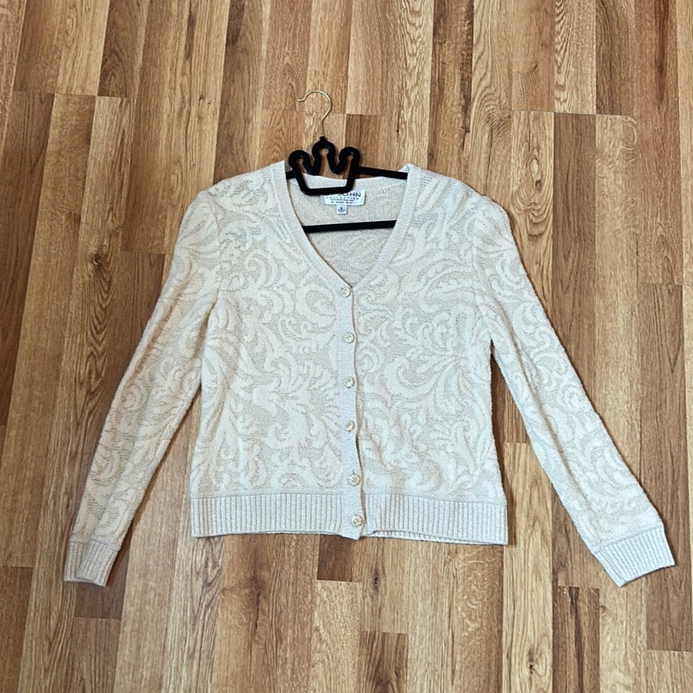 St.John Collection by Marie Gray cream cardigan